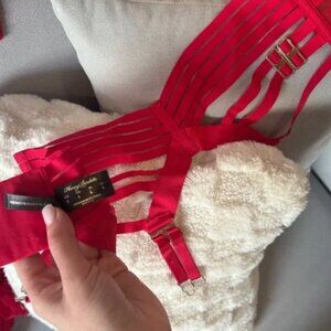 honey birdette garter belt LINDA C raspberry